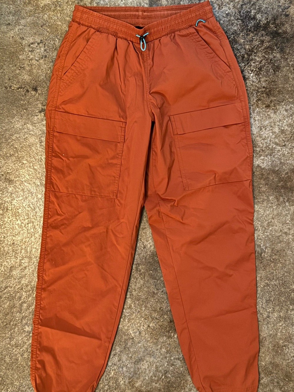 REI Orange Cargo Jogger Pants with Drawstring Waist